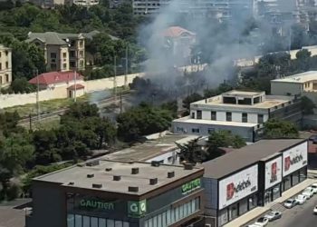 Babək prospektində yanğın baş verib