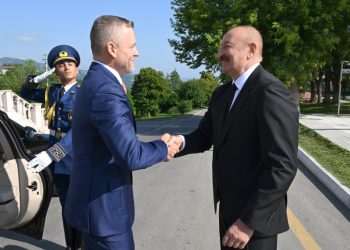 Şuşada Slovakiya Prezidentinin rəsmi qarşılanma mərasimi keçirilib