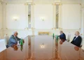 Prezident İlham Əliyev Dünya Güləş Birliyinin prezidentini qəbul edib