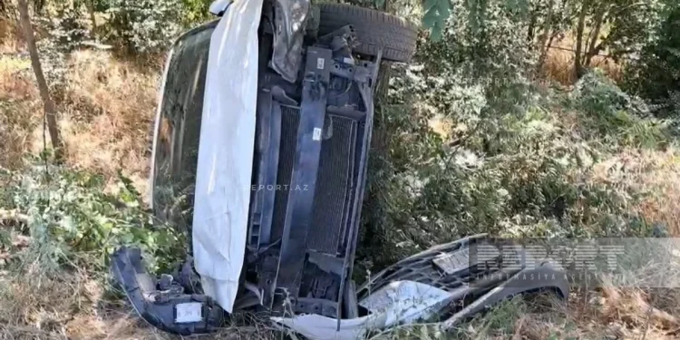 Qaxda iki avtomobil toqquşdu: Yaralılar xəstəxanaya aparıldı