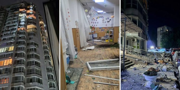Odessa şəhərində yaşayış binasına zərbə: 17 nəfər yaralanıb