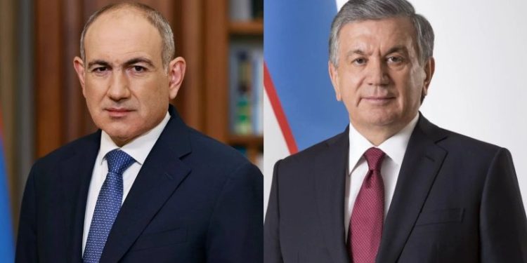 Paşinyan və Mirziyoyev Cənubi Qafqazdakı prosesləri müzakirə edib