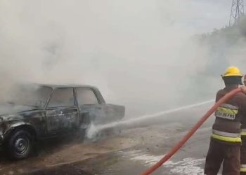 Naxçıvanda avtomobil yanıb